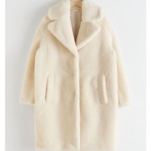 & Other Stories Faux Fur Shearling Teddy Coat NWT in Size 2